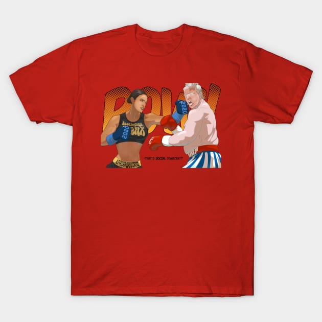 AOC vs Trump T-Shirt by Juggertha